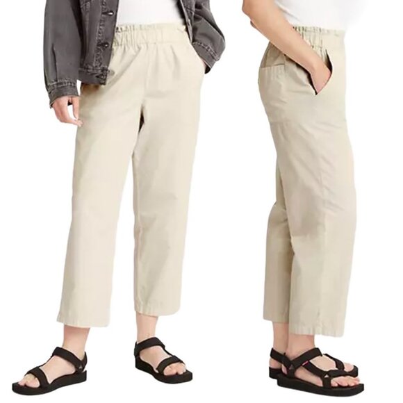 Levi’s Highest High Rise Tapered Scrunchie Pants in Tapioca White Light Beige - Picture 1 of 15